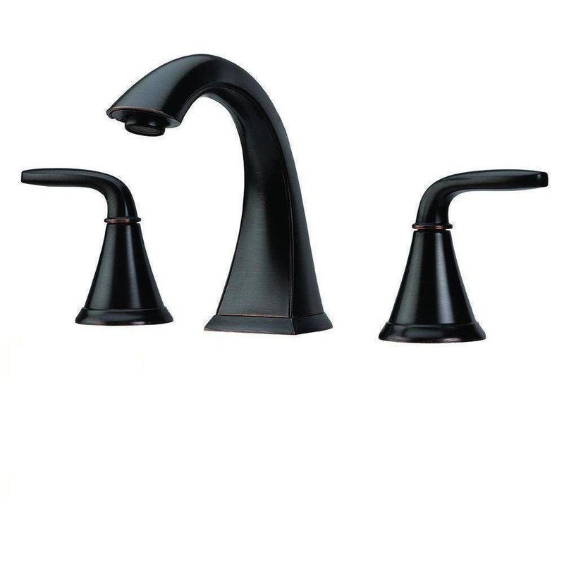 Pfister Pasadena Bathroom Sink Faucet, 8-Inch Widespread, 2-Handle, 3-Hole, Tuscan Bronze Finish, LF049PDYY - Image 1